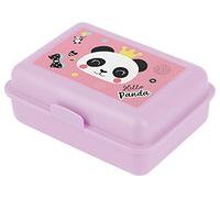 Baagl Boîte à goûter pour enfants avec compartiments - Boîte à goûter avec séparateur pour l'école et le jardin d'enfants - Lunchbox avec compartiments pour les filles (Panda)
