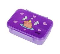 Baagl Boîte à goûter pour fille - Boîte à goûter avec compartiments - Boîte à déjeuner pour enfants, maternelle - Boîtes à goûter avec compartiments de séparation - Boîte à goûter (Capybara)