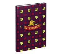 Baagl Boîte de classement pour cartable A4, Chemise pour enfants avec élastique et rabat intérieur, Classeur avec élastique pour garçon (Harry Potter Gryfindor)