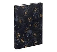Baagl Boîte de classement pour cartable A4, Chemise pour enfants avec élastique et rabat intérieur, Classeur avec élastique pour garçon (Harry Potter Poudlard)