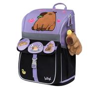 Baagl Cartable Fille pour 1ère classe - Sac d'école ergonomique pour enfants - Sac à dos d'école avec sangle de poitrine - Cartable primaire Cartable Tornister, cochon d'eau, De taille moyenne