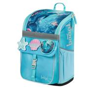 Baagl Cartable Fille pour 1ère classe - Sac d'école ergonomique pour enfants - Sac à dos d'école avec sangle de poitrine - Cartable primaire - Dauphin Turquoise