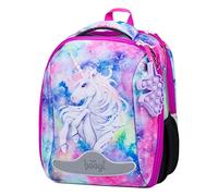 Baagl Cartable Garçons Filles 1ère classe, Shelly Cartable École primaire, Cartable rigide légère pour enfants, sacoche avec sangle de poitrine, Licorne