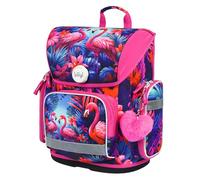 Baagl Cartable pour garçons et filles de 1ère classe (ou 2ème classe), sac à dos ergonomique pour garçons et filles du primaire, cartable léger pour enfants avec sangle de poitrine, Flamants roses., S