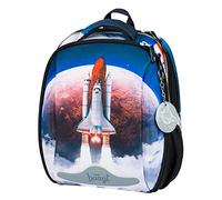 Baagl Cartable pour garçons et filles de 1ère classe Shelly Cartable d'école primaire léger pour enfants Sac rigide avec sangle de poitrine, Space Shuttle
