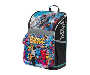 Baagl Cartable pour garçons et filles pour la première classe - Sac d'école ergonomique pour enfants - Sac à dos d'école avec sangle de poitrine - Cartable d'école primaire, Skatepark, Taille moyenne