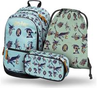 BAAGL Core Harry Potter Fantastic Beasts Set de sac à dos 3pcs : sac à dos, trousse à crayons, sac de gym