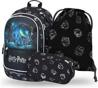 BAAGL Core Harry Potter Hogwarts Set de sac à dos 3 pièces : sac à dos, trousse à crayons, sac de gym