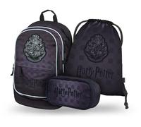 Baagl Ensemble de 3 sacs à dos d'écolier, pour garçons et filles, cartable pour l'école primaire, l'école primaire avec sangle de poitrine, cartable ergonomique (Harry Potter Poudlard)