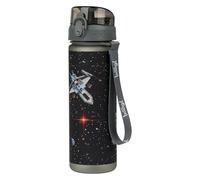 Baagl Gourde anti-fuite pour enfants, 500 ml, bouteille d'école et de sport, bouteille de football, pour garçons et filles, en Tritan, décontractée, bouteille d'école (Pixel Space)