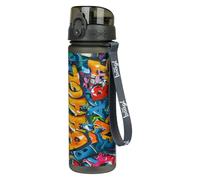 Baagl Gourde anti-fuite pour enfants, 500 ml, bouteille d'école et de sport, bouteille de football, pour garçons et filles, en Tritan, décontractée, bouteille d'école (skatepark)