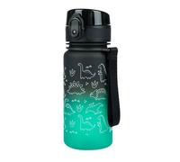 BAAGL Gourde en Tritan avec Paille et Passoire pour Enfant 350 ml, Sans PVC et BPA, Anti-Fuite (Dino)