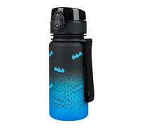 Baagl La Gourde en Tritan avec Paille et Passoire pour Enfant 350 ml, Sans PVC et BPA, Anti-Fuite (Batman Blue)