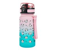 Baagl La Gourde en Tritan avec Paille et Passoire pour Enfant 350 ml, Sans PVC et BPA, Anti-Fuite (Panda)
