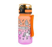 Baagl La Gourde en Tritan avec Paille et Passoire pour Enfant 350 ml, Sans PVC et BPA, Anti-Fuite (Unicorn)