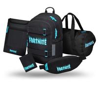 Baagl Lot de 5 sacs à dos d'écolier pour garçons et filles, sac à dos skateboard, sac d'école à partir de la 3e classe, sac à dos d'école primaire avec sangle de poitrine, cartable ergonomique, 25 l