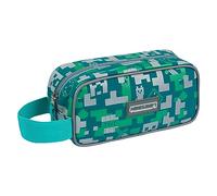 Baagl Minecraft Trousse à crayons pour adolescents et filles, Silver Creeper, Trousse à crayons