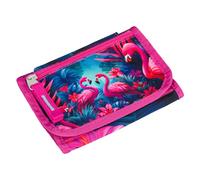 Baagl Pochette tour de cou pour enfant - Portefeuille pour garçon - Mini porte-monnaie, Flamants roses., Moderne