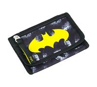 Baagl Pochette tour de cou pour enfant - Portefeuille pour garçon - Porte-monnaie, mini porte-monnaie, monnaie, Batman Dark City