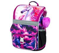 Baagl Cartable Fille pour 1ère classe - Sac d'école ergonomique pour enfants - Sac à dos d'école avec sangle de poitrine - Cartable primaire Cartable Tornister, Licorne royale