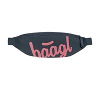 Baagl Sac banane pour enfants - Sac banane pour garçons, filles, adolescents - Sac à bandoulière élégant en matériau robuste avec fermeture éclair à double sens, Logo rose, Einheitsgröße, Moderne