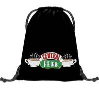 Baagl Sac de gym pour femme, homme, adolescent, noir, sac de sport, sac à chaussures d'école et de sport, Friends Central Perk, Décontracté