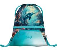 Baagl Sac de gym pour fille - Sac à chaussures étanche pour enfants - Sac de sport pour l'école et la maternelle, Dauphin