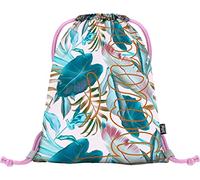 Baagl Sac de gym pour filles, sac à chaussures imperméable pour enfant, école et jardin d'enfants Sac de sport à cordon, sac à dos à cordon (Skate Leafs)
