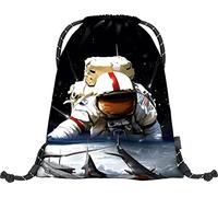 Baagl Sac de gym pour filles, sac de sport pour enfants, adolescents, école et sport, sac de sport Earth, Cosmonaute