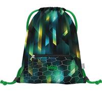 Baagl Sac de gym pour garçon avec poche, sac à chaussures imperméable pour enfant, école et jardin d'enfants Sac de sport à cordon pour garçon, sac à dos à cordon (Joueur de football)