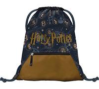 Baagl Sac de gym pour garçon, filles avec poche, sac à chaussures imperméable pour enfant, école et jardin d'enfants Sac de sport à cordon pour garçon, sac à dos à cordon (Harry Potter Hogwarts)