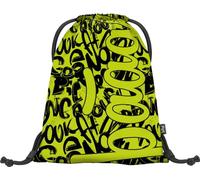 Baagl Sac de gym pour garçon, sac à chaussures imperméable pour enfant, école et jardin d'enfants Sac de sport à cordon pour garçon, sac à dos à cordon (Lime)