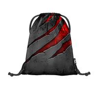 Baagl Sac de gym pour garçon, sac à chaussures imperméable pour enfant, école et jardin d'enfants Sac de sport à cordon pour garçon, sac à dos à cordon (Volcano)