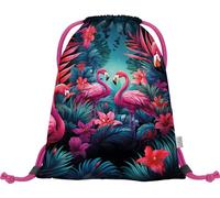 Baagl Sac de Sport pour Filles, Sac à Chaussures imperméable pour Enfants, écoles et Jardins d'enfants Sac de Sport à Cordon pour garçons, Sac à Dos à Cordon (Flamingos)