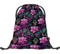 Baagl Sac de sport pour filles, sac à chaussures imperméable pour enfants, écoles et jardins d'enfants Sac de sport à cordon pour garçons, sac à dos à cordon (Paradise)