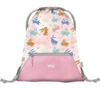 Baagl Sac de sport pour filles, sac à chaussures imperméable pour enfants, écoles et jardins d'enfants Sac de sport à cordon pour garçons, sac à dos à cordon (Lapin)