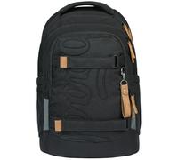 Baagl Ensemble de 5 sacs à dos d'écolier pour garçons, filles, adolescents (skateboard, sac à dos skate MAX, trousse, sac de gym, sac de sport, sac banane), cartable ergonomique, 30 l, Darkness
