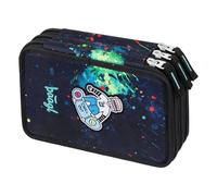Baagl Trousse à Crayons à 3 Compartiments pour garçons et Filles - pour Fournitures Scolaires, Chill, Coloré, ludique, Moderne, Pratique