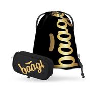 Baagl Trousse à crayons et sac de gym 2 pièces pour garçons et filles, trousse d'école, sac de sport, trousse à crayons, sac de gym, étui pour enfants et adolescents, or, Lot de 2 pièces dans un style
