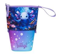 Baagl Trousse à Crayons, Robuste, avec Compartiment Secret, Convient pour l'école, pour garçons et Filles, Axolotl, Coloré, ludique, Moderne, Pratique