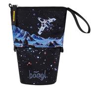 Baagl Trousse à Crayons, Robuste, avec Compartiment Secret, Convient pour l'école, pour garçons et Filles, Pixel Space, Coloré, ludique, Moderne, Pratique