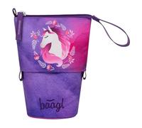 Baagl Trousse à crayons, robuste, avec compartiment secret, convient pour l'école, pour garçons et filles, Cheval., Coloré, ludique, moderne, pratique