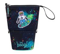 Baagl Trousse à Crayons, Robuste, avec Compartiment Secret, Convient pour l'école, pour garçons et Filles, Chill, Coloré, ludique, Moderne, Pratique