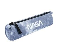 Baagl Trousse ronde pour enfants, filles, adolescents - Pour fournitures scolaires, Nasa Grey, Trousse à crayons