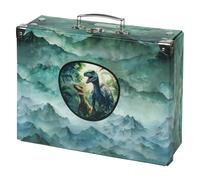 Baagl Valise pour enfants pour jouets et fournitures scolaires, mallette en carton, valise à jouets, valise de jeu, valise pliable pour enfant, valise pliante avec poignée en métal, 32.5 x 26 x 10.5