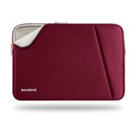 BAAGOAZ 14 Pouces Housse pour Ordinateur Portable Compatible avec 14" PC Portable Chromebook Ultrabook Netbook Tablette Pochette Sacoche de Protection, Rouge