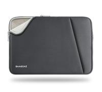 BAAGOAZ 15,6-16 Pouces Housse pour la Plupart des PC Portable Chromebook de 15,6", Compatible avec Partiels de Ordinateur Portable 16 Pouces avec Des Bords Étroits Sacoche Pochette de Protection, Gris