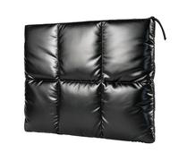 BAAGOAZ Housse pour Ordinateur 15-16 Pouces, Style Doudoune Noir Métallisé | Sacoche Résistante à l’Eau, Pochette de Protection pour 15 à 16 MacBook Air/Pro, Chromebook, PC Portable, pour Femme et Homme