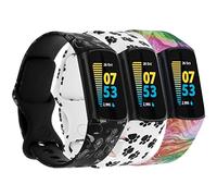 Baaletc 3 Pack Bracelets Compatibles avec Bracelet Fitbit Charge 5/ Fitbit Charge 6, Bracelets de Sport Souples Remplacement Ajustables et Respirants pour Charge 5/Charge 6