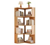 Baannaww Bibliothèque en bois massif - Étagère autoportante - Peu encombrante - Pour salon, chambre à coucher, bureau - Séparateur de pièce stable pour livres et plantes décoratives - Ouverte et